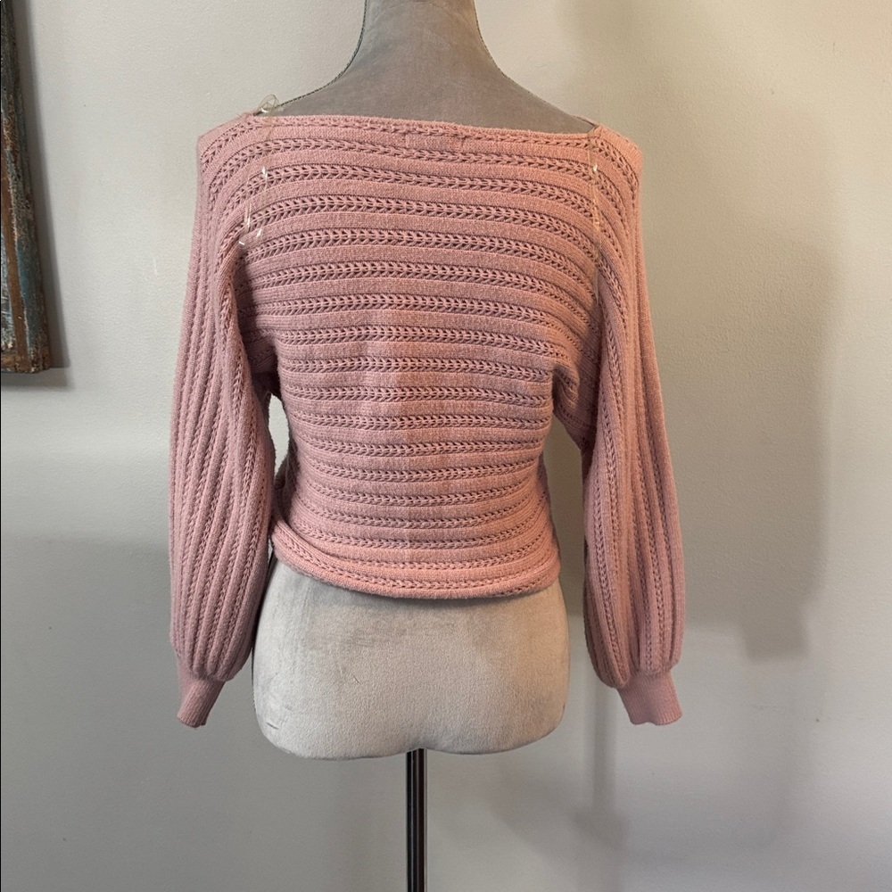 Active USA cropped knitted White Sweater S - Picture 5 of 9